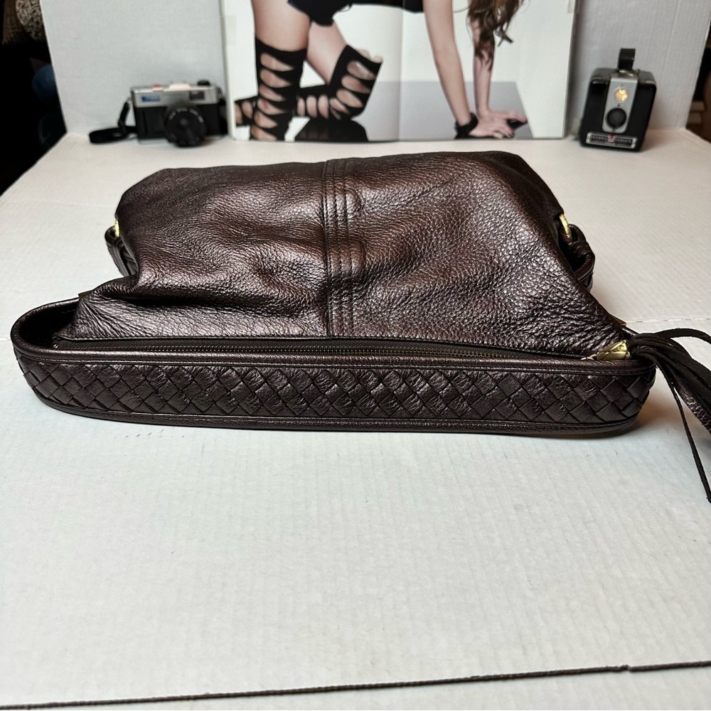 Vintage Y2K Elliott LuccaLeather Hobo Bag SoftPebbled Leather Everyday Shoulder - Picture 10 of 13